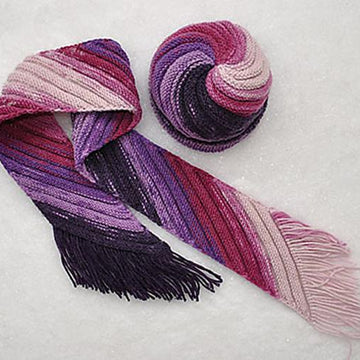 Pattern Scarf & Hat Diagonals