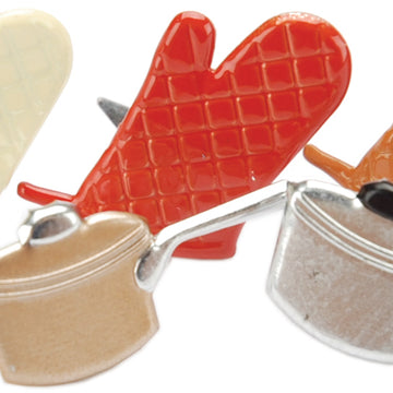 Eyelet Outlet Shape Brads 12/Pkg - Cooking