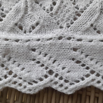 Moss and Lace Baby Shawl
