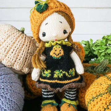 Knitting Toy Clothes Pattern - Baby Pumpkin for 25cm/10'' toys