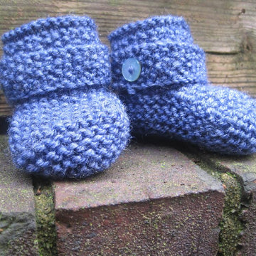 Denim Baby Booties