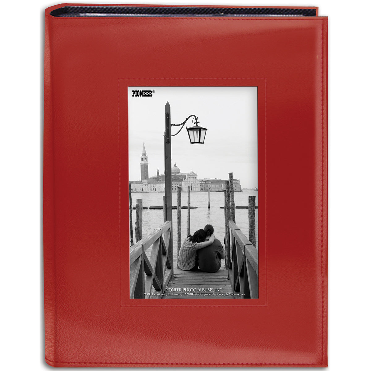 Pioneer Sewn Frame Photo Album 7"X9" - Red