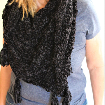 Black Velvet Scarf