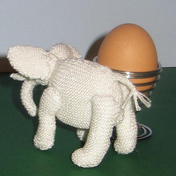 World's Tiniest White Elephant Amigurumi Toy