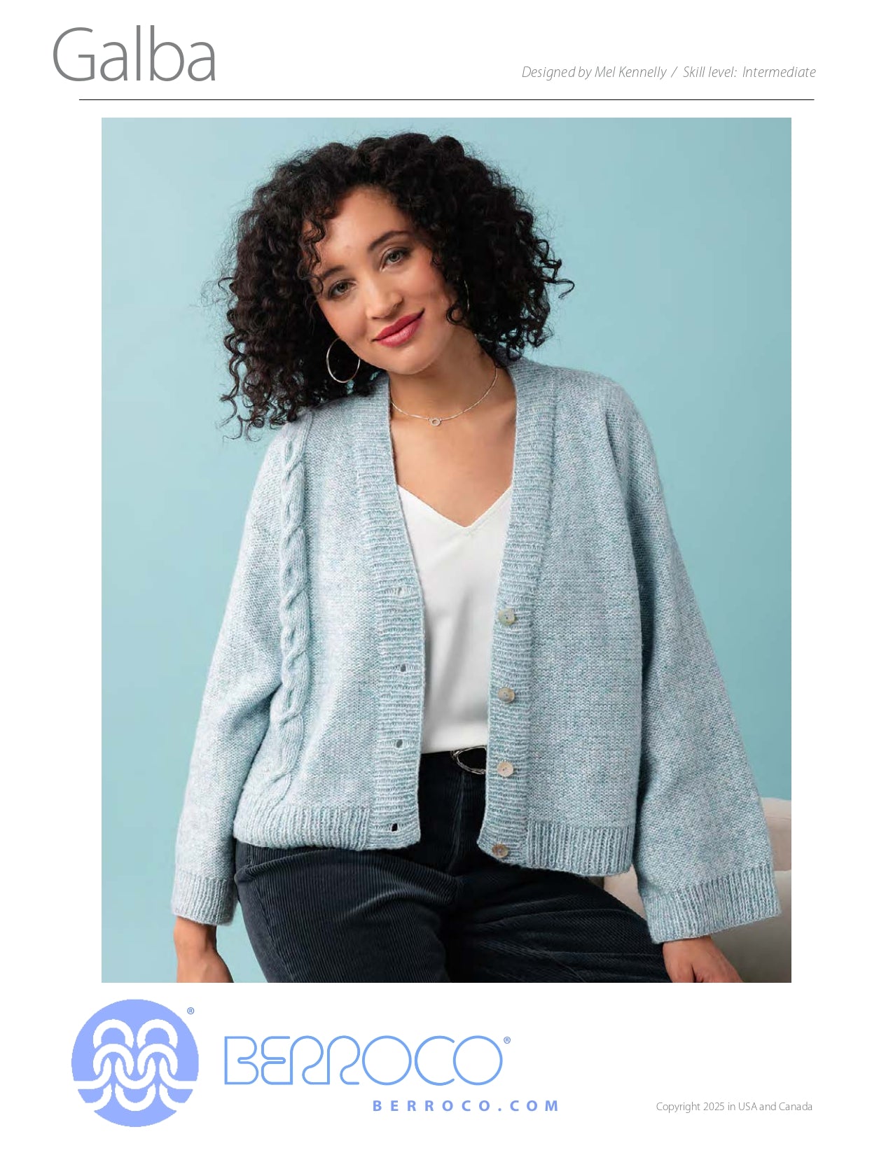 Galba Cardigan in Berroco Aurelia - Downloadable PDF