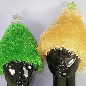Simple Eyelash Christmas Tree Beanie Hat