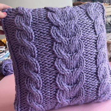 Miss Cathcart's Cabled Cushion