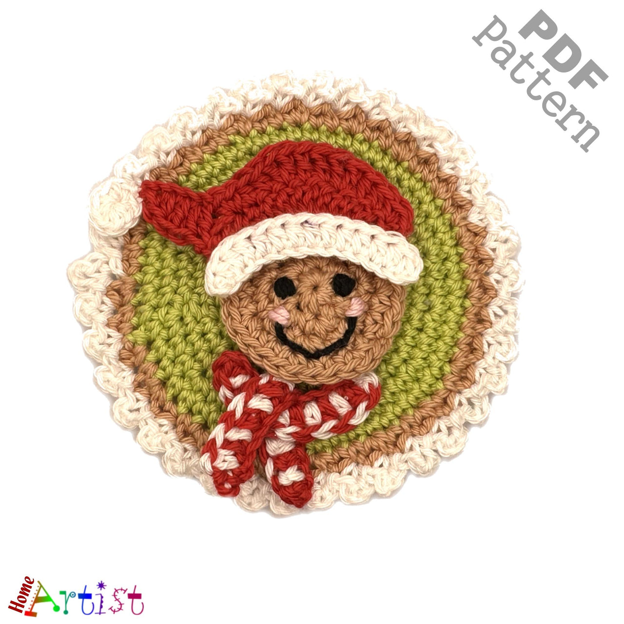 Gingerbread Button Crochet Pattern