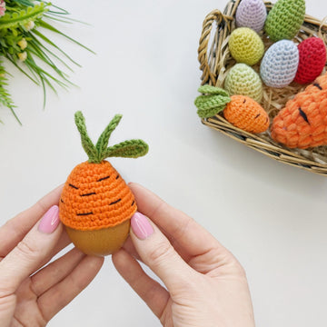 Crochet Carrot Easter Egg Cozy, Egg Cover crochet pattern