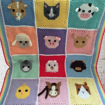 Farmyard Blocks Blanket