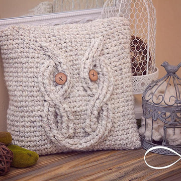 Infinity Crochet Owl Pillow