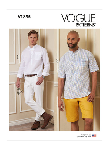 Vogue Sewing Men's Shirts, Shorts and Pants V1895 - Sewing Pattern