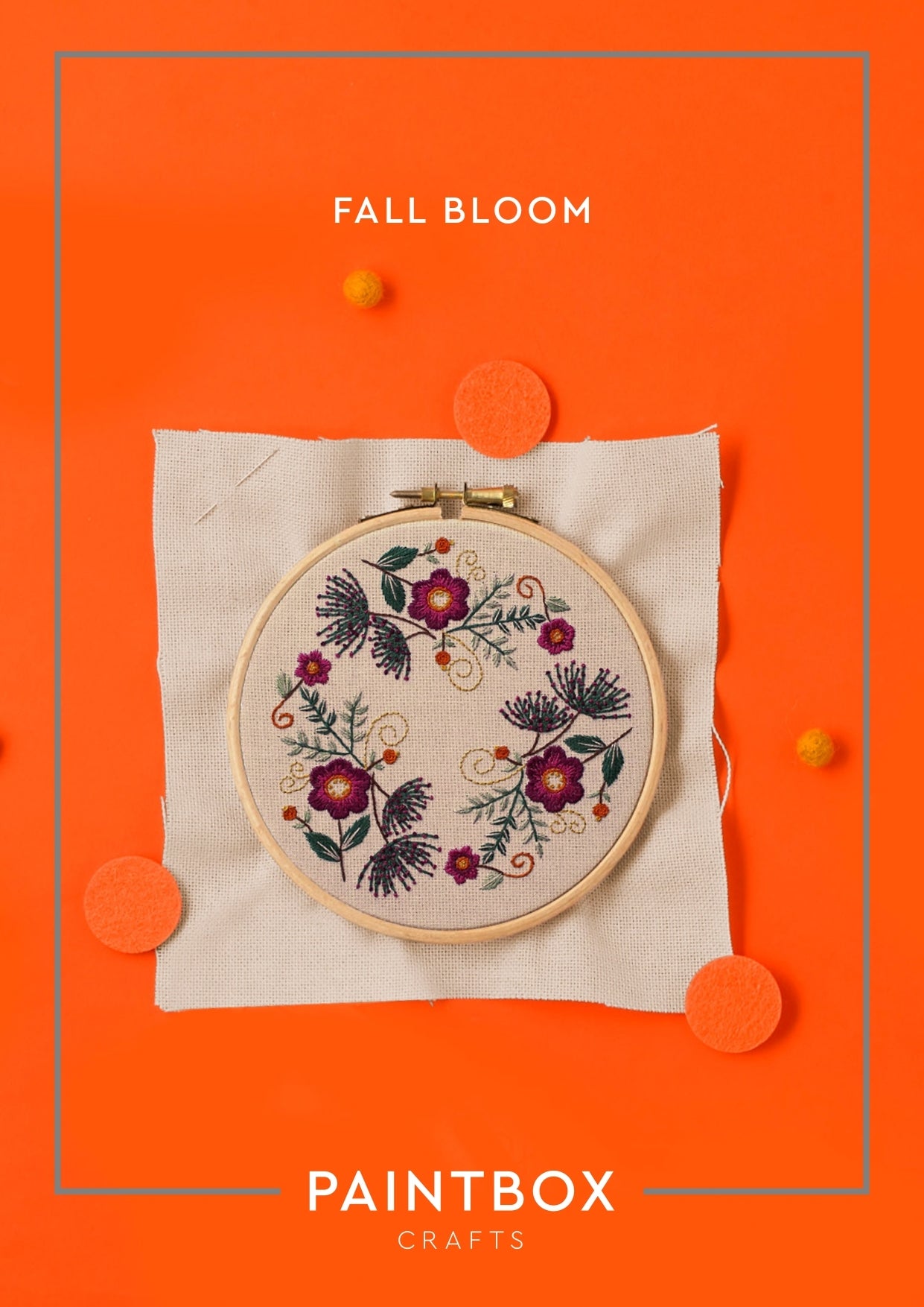 Paintbox Crafts Fall Bloom Embroidery Pattern - Downloadable PDF