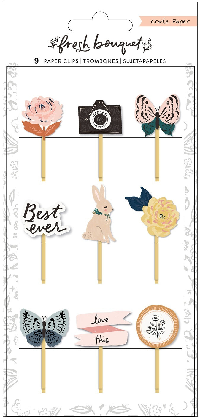 American Crafts Fresh Bouquet Decorative Clips - 622740