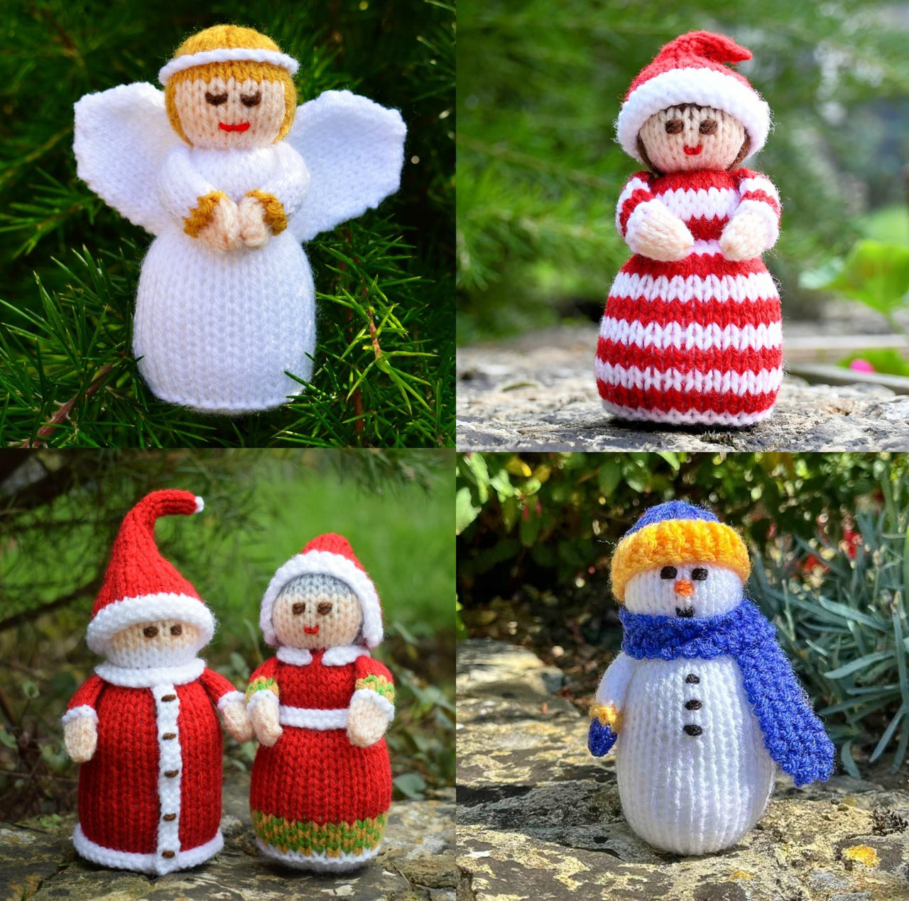 Christmas Dolls Knitting Pattern - Toy Knitting Pattern