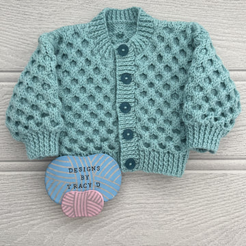 Timmy Cardigan, hats, & Booties 16-22 inch chest