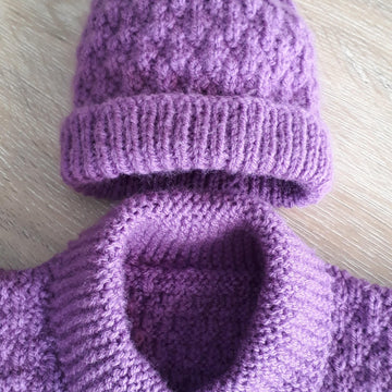 Shawl Collar Sweater and Hat