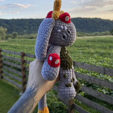 Moss Forest Monster | Crochet Pattern | Fantasy Horned Monster Amigurumi Toy