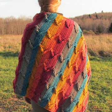 Zig Zag Autumn Poncho