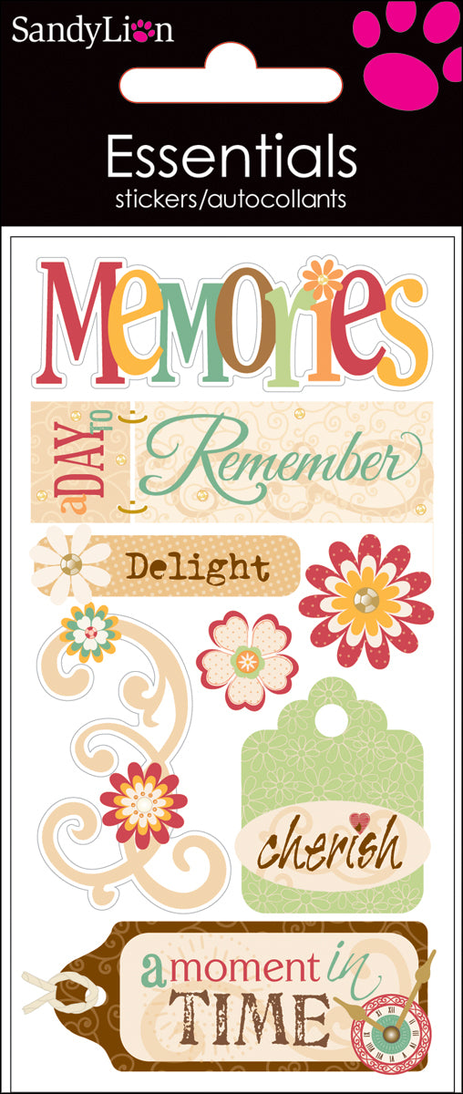 Trends International SandyLion Essentials Dimensional Stickers - Memories