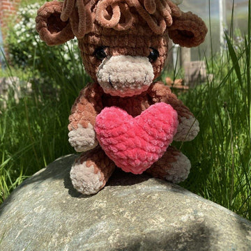 Highland Cow with heart