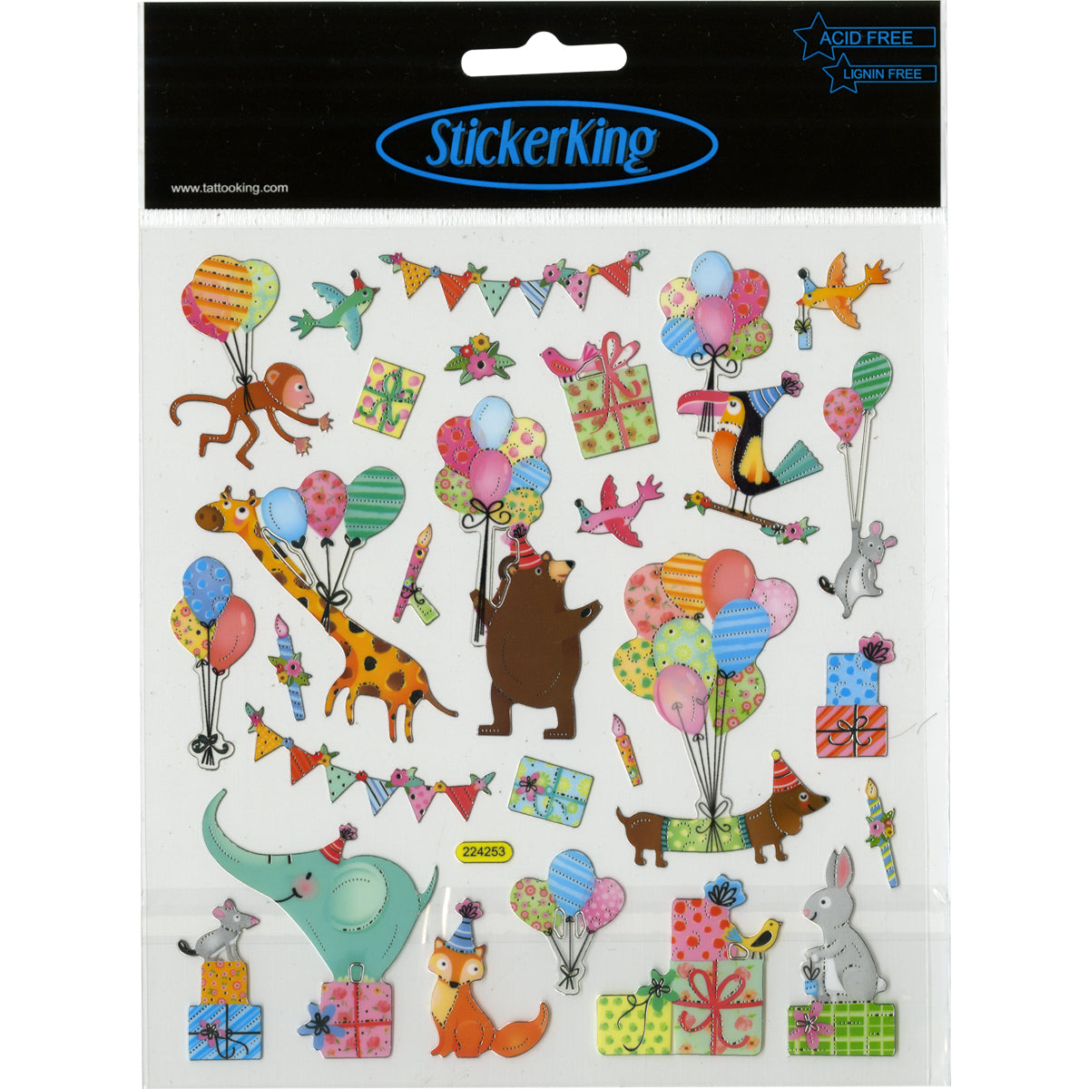Tattoo King Sticker King Stickers - Animal Party