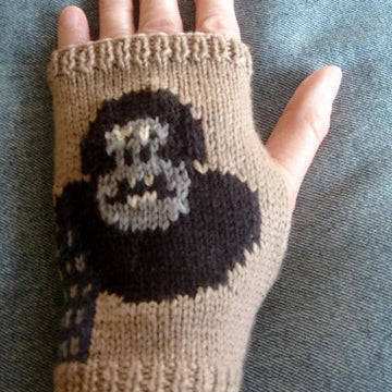 King Kong gorilla/monkey/ape fingerless mitts/gloves/wristlets