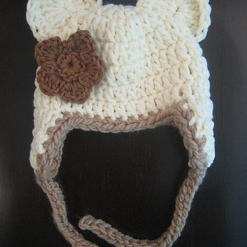 Chunky Baby Bear Earflap Hat Crochet Pattern 186