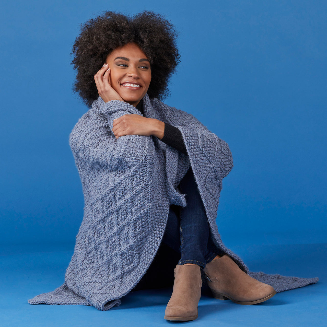 Caldwell Afghan - Knitting Pattern for Home in Tahki Yarns Superwash Merino Bulky by Tahki Yarns