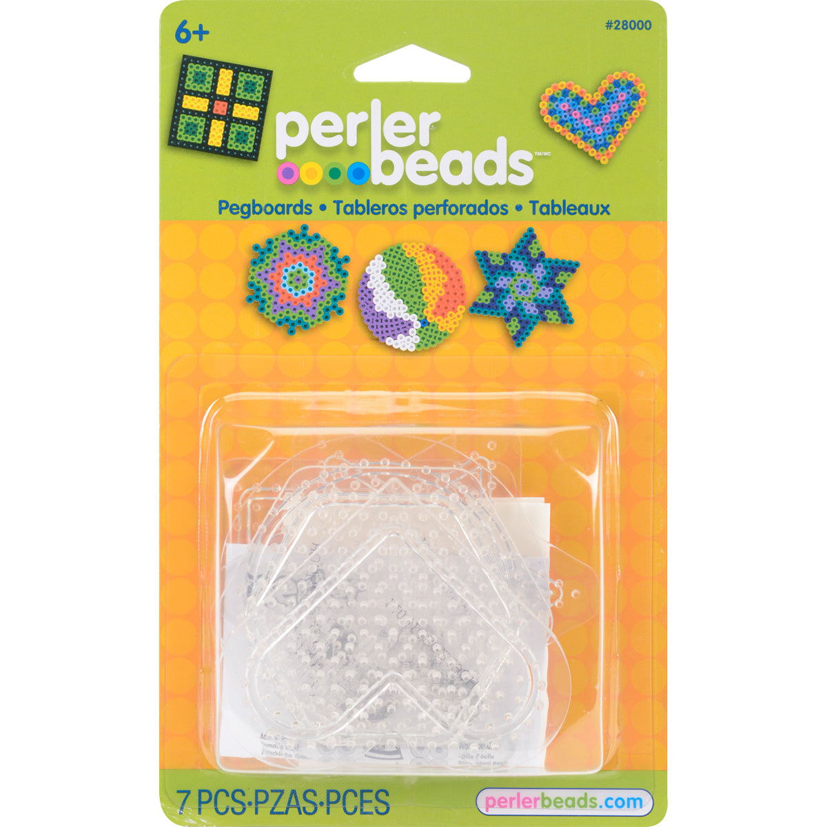 Perler Pegboards 5/Pkg - Assorted Clear Shapes