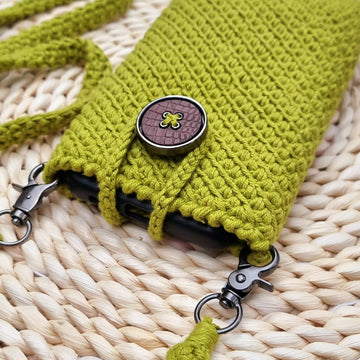 Mobile phone crossbody shoulder bag crochet pattern T13