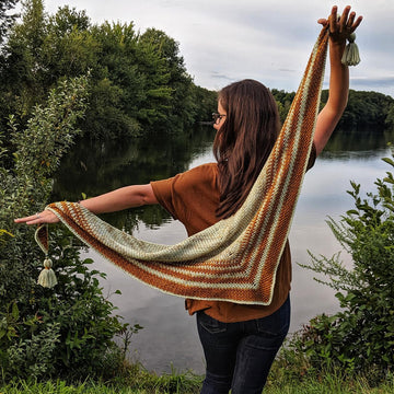 Tidal Fades Shawl DK
