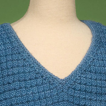 Garter Rib V-Neck Pullover #162