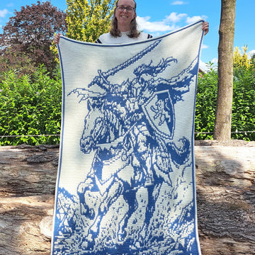 Noble Knight | Medieval Fantasy Crochet Blanket