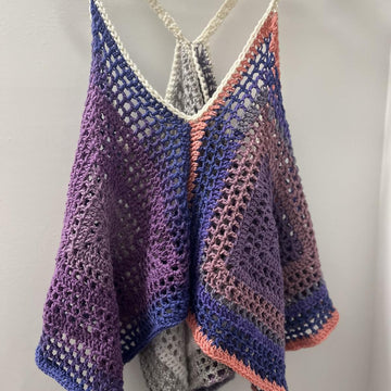 Square Charm Crochet Tank Top
