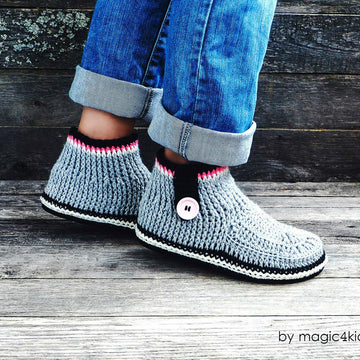 Flip-flop grey boots