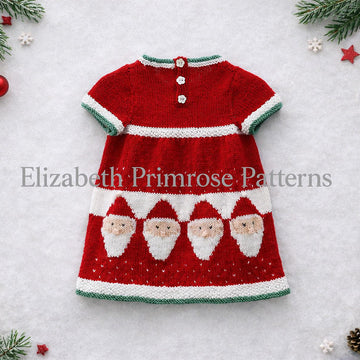 Santa Snowfall Dresses Knitting Pattern P131 | 6 Months – 7 Years | Elizabeth Primrose Patterns