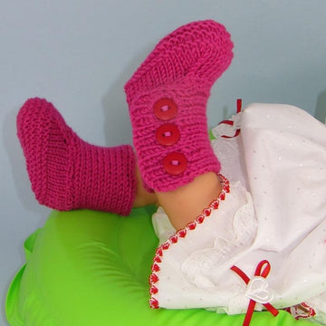 Baby 3 Button Booties (Bootees)