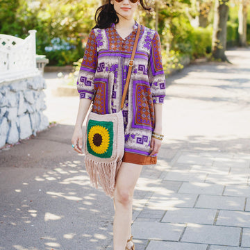Sunflower Boho Bag