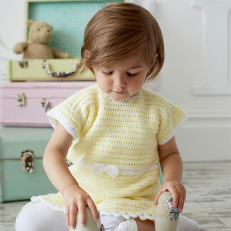 Girl's Dress and Tunic in Stylecraft Wondersoft DK - 9324 - Leaflet