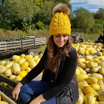 Sunset Double Brim Cable Beanie