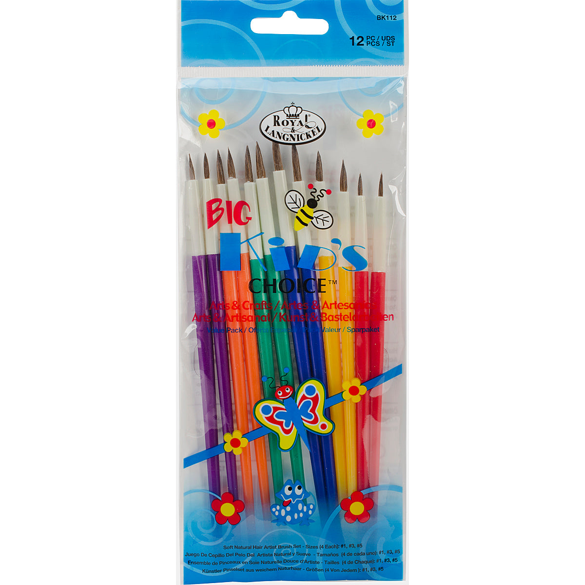 Royal Brush Big Kid's Choice Arts & Crafts Brush Set - 12/Pkg