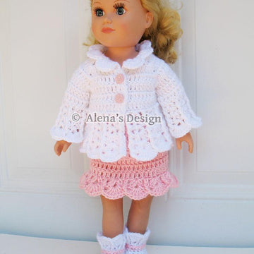 Pink and White Doll Set