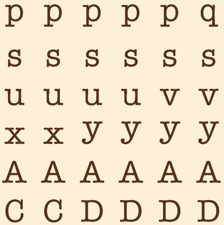 Kaisercraft Mini Alphabet Stickers 5.9"X5.9" - Cream