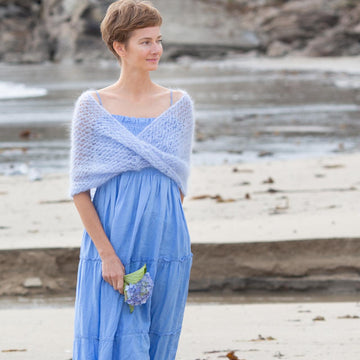 Knitting Pattern Lace Infinity Bride Shawl