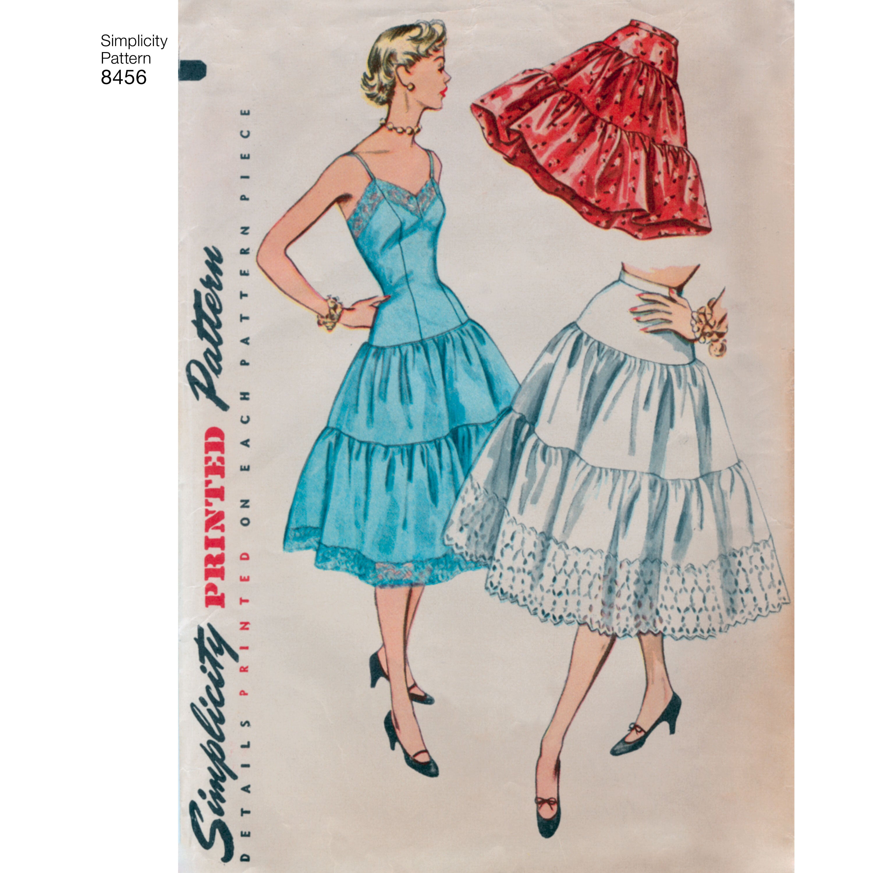 Simplicity 8456 Women's Vintage Petticoat and Slip - Sewing Pattern