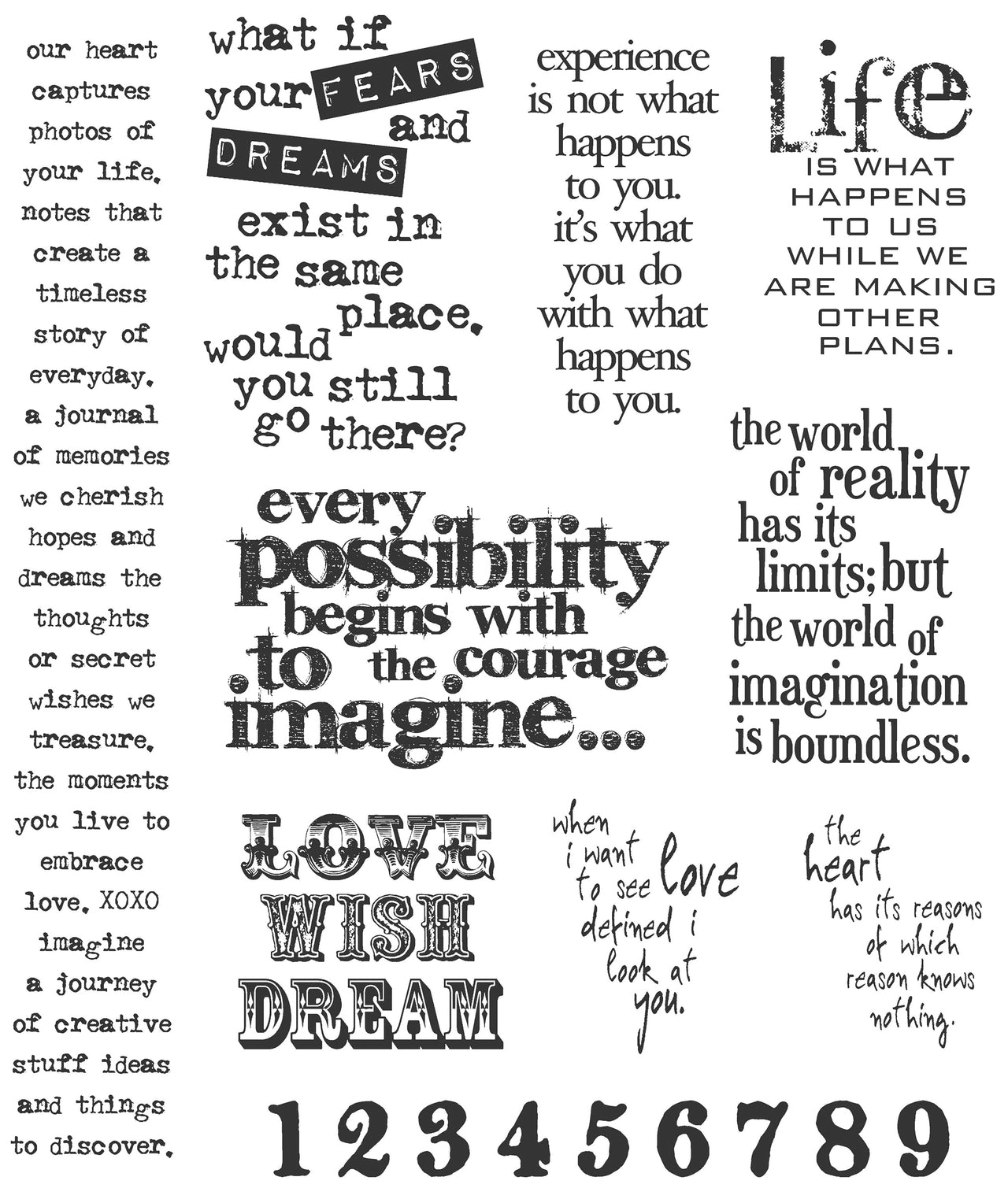 Stampers Anonymous Tim Holtz Cling Stamps 7"X8.5" - Stuff 2 Say