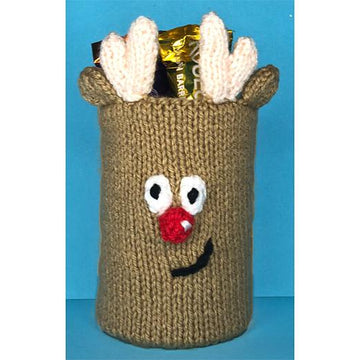 Christmas Reindeer Tin Can Cover Holder