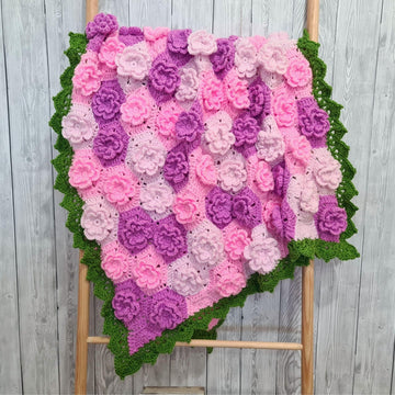 Summer Garden Flower Baby Blanket