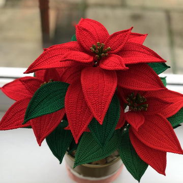 Crochet Poinsettia Pattern